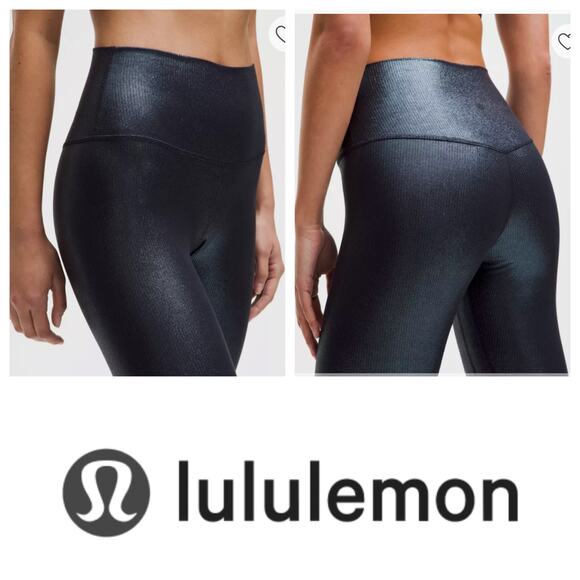 NEW Lululemon Align™ High-Rise Ribbed Legging 25" Blue Shine Women's Size 8 - Picture 3 of 9